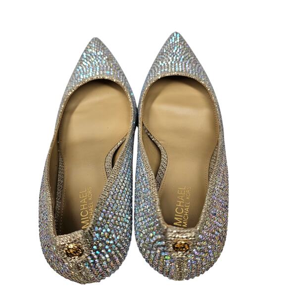 MICHAEL Michael Kors Alina Flex Pumps Size 6.5 Bling Sparkle Crystals - Picture 8 of 9
